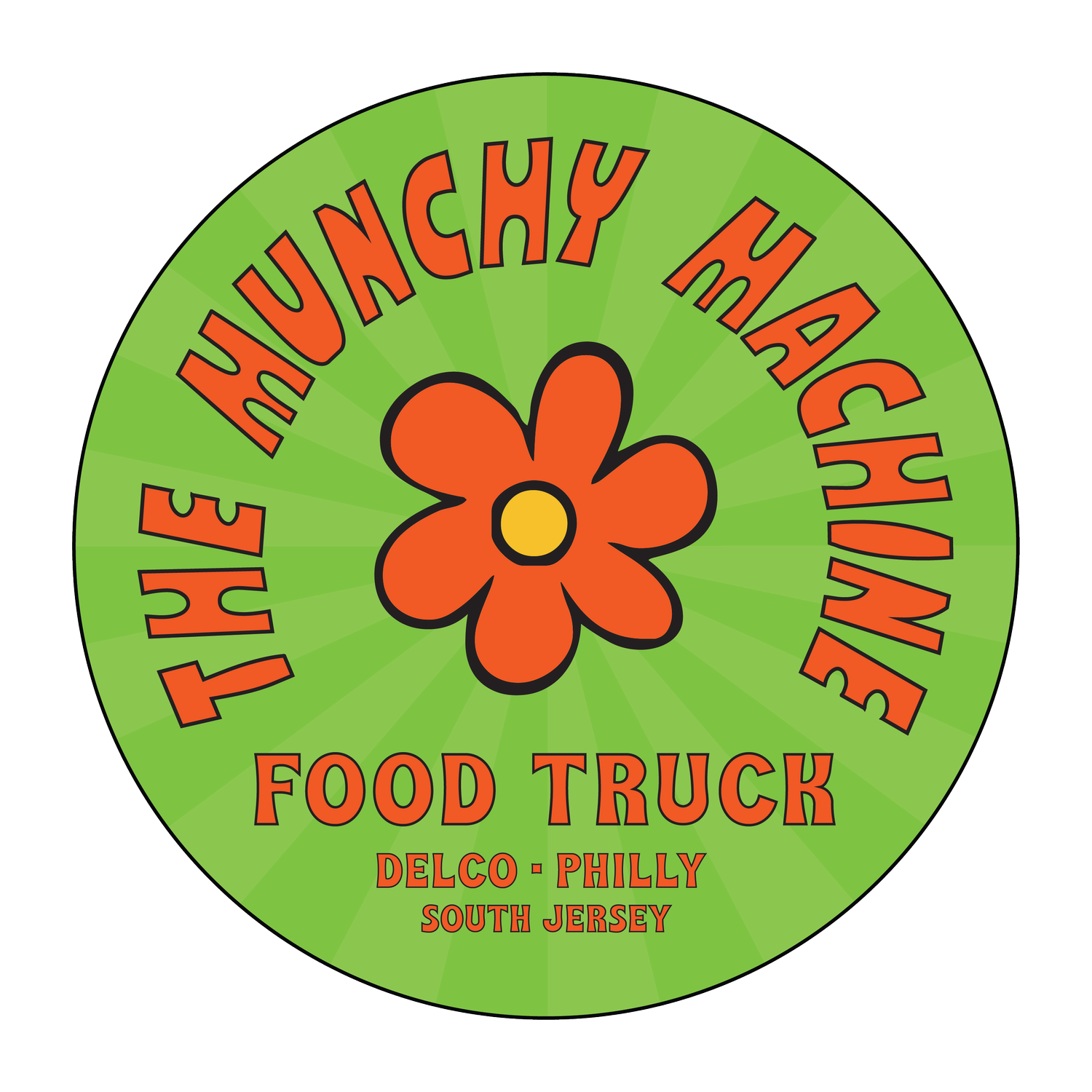 Logo for munchy machine food truck