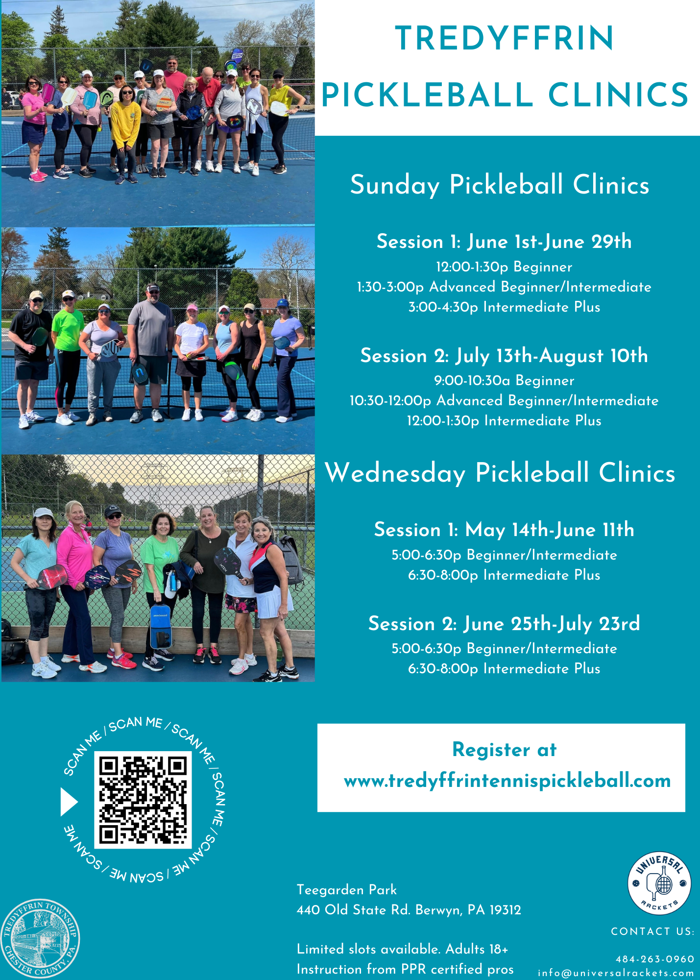 Tredyffrin Pickleball clinics summer 2025