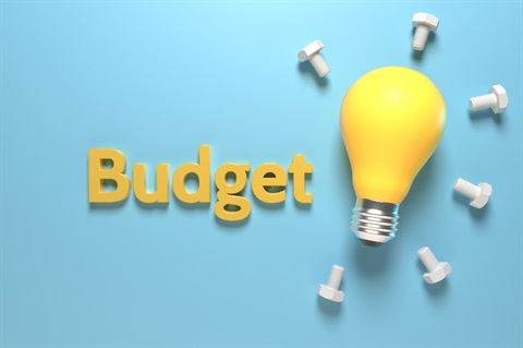 budget workshop with lightbulb